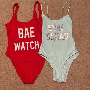 Forever 21 One Piece Bathing Suits